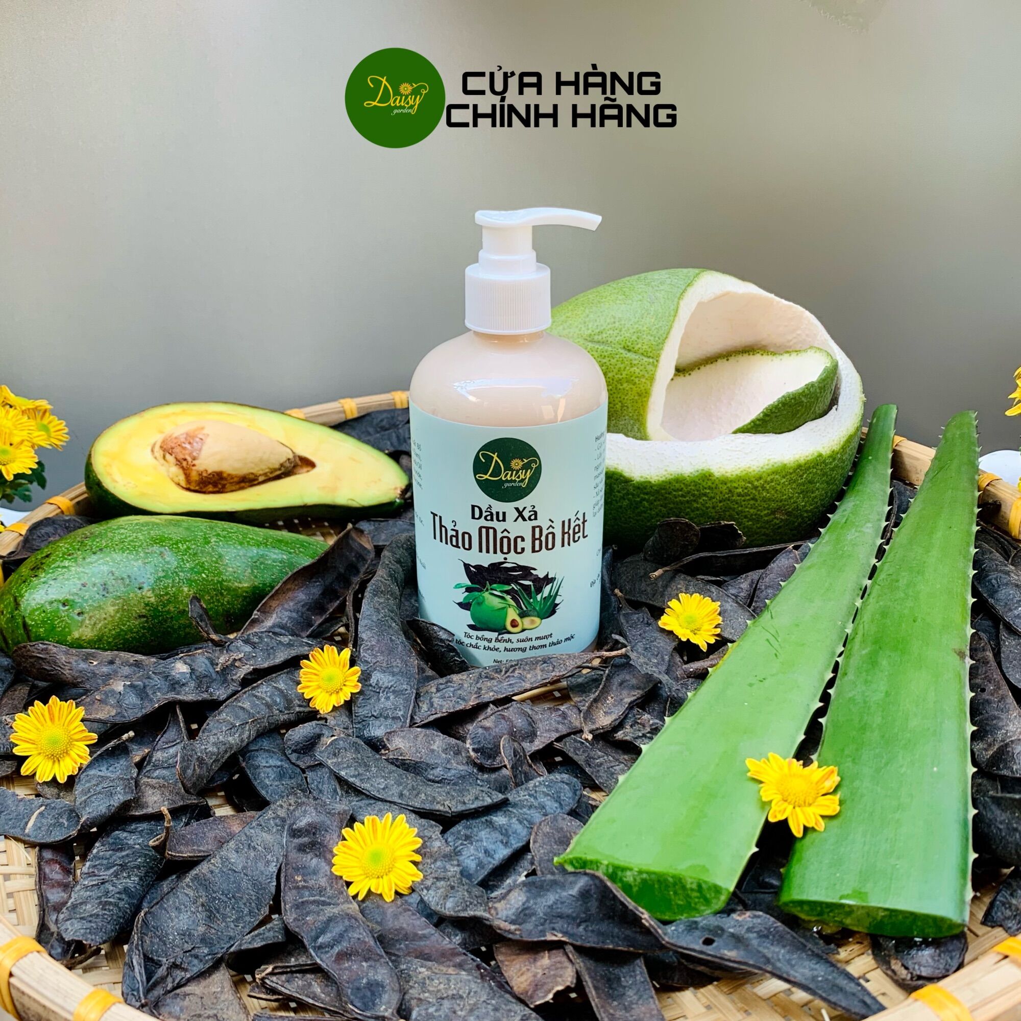 Dầu xả thảo mộc bồ kết Daisy Garden