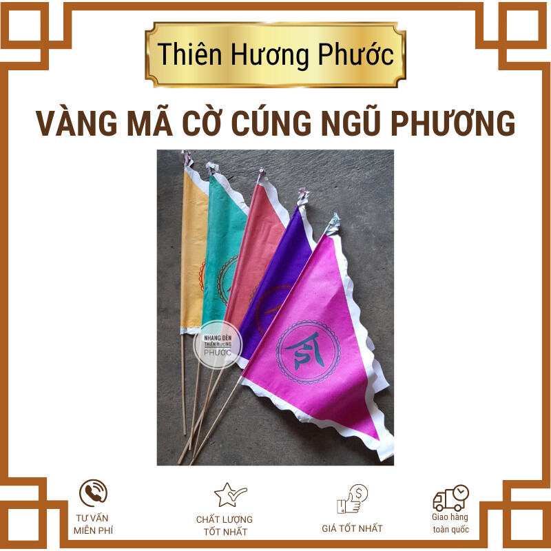 5 Cờ giấy có lệnh 5 màu cúng