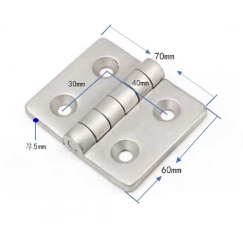 Bản lề inox 304 6cm x 7cm x 5mm- bản lề cửa inox 304 60x70z5mm