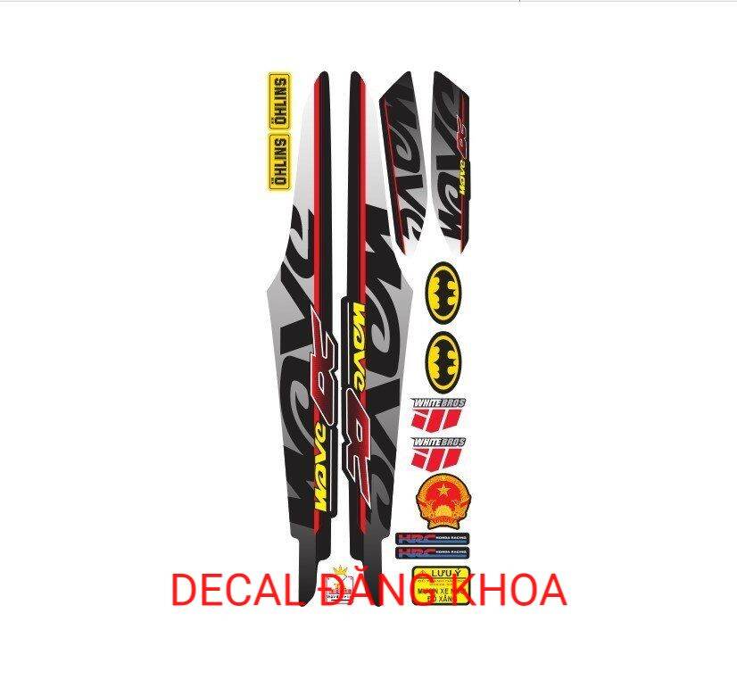 (Nhiều màu) Tem xe WAVE 50cc-100cc ALPHA mới tem chống phai màu