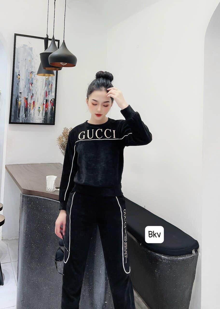 Bộ nhung thêu GUCCI hàng đẹp