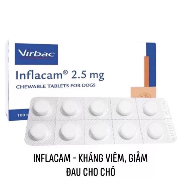 1 viên Inflacam 2.5mg kháng viêm giảm đau cho chó