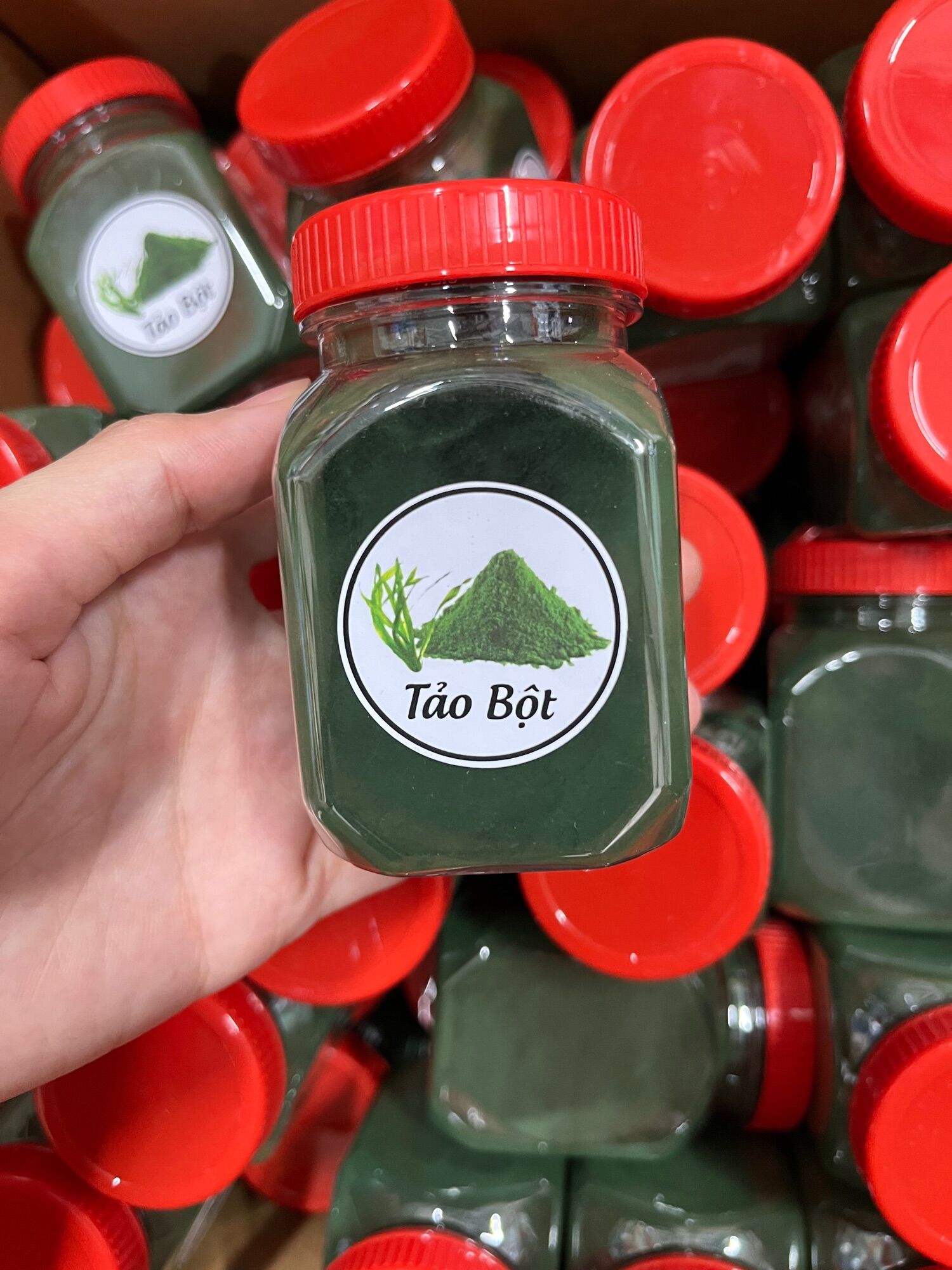 Tảo bột xoắn thức ăn nuôi artemia cá tép cảnh hũ 50 gram
