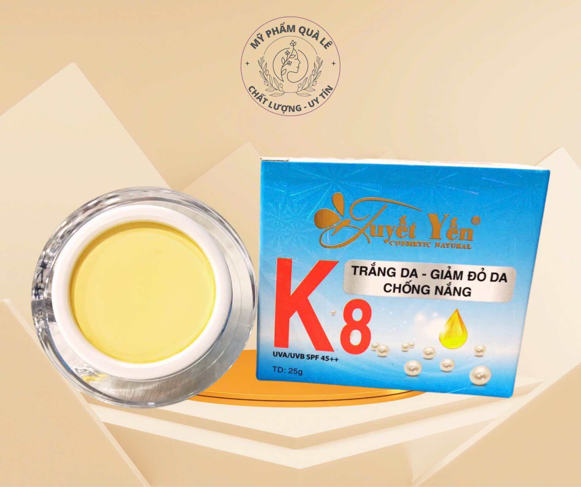 [chuẩn hàng cty 100%] kem TUYẾT YẾN K8 trắng da-giảm đỏ da- chống nắng SPF 45+ hủ 25g