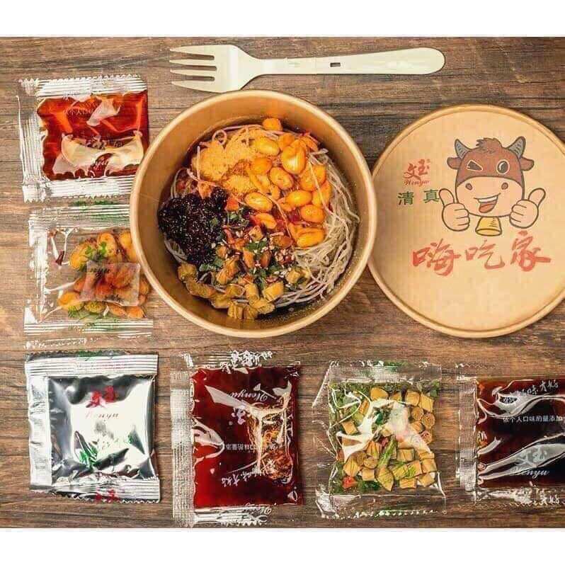 Miến chua cay Trùng Khánh, miến ly, mì ly
