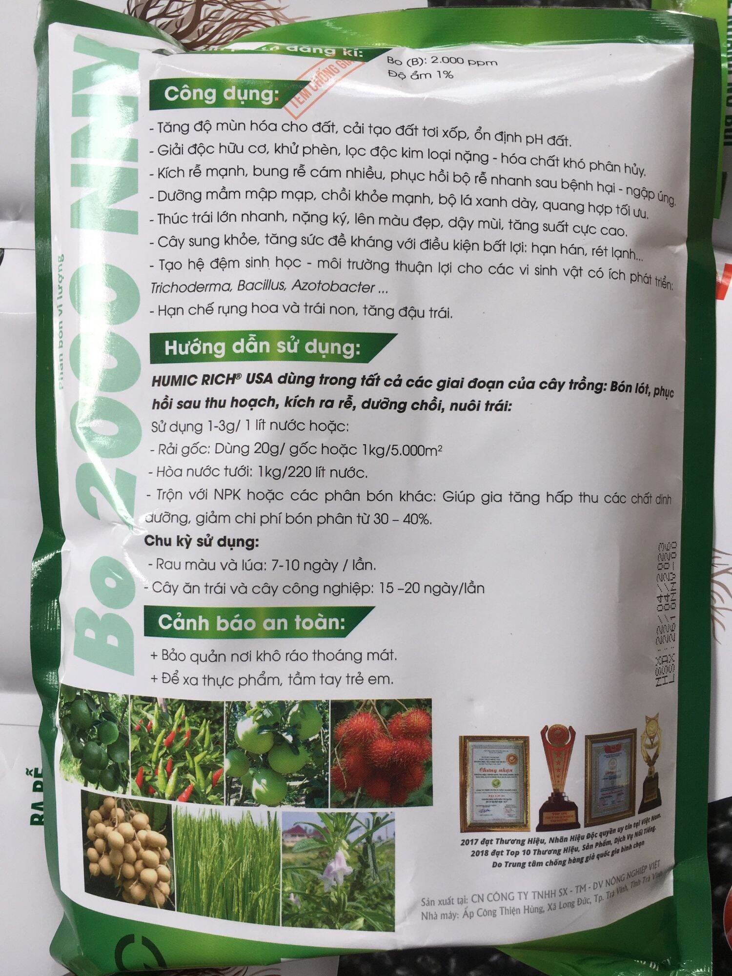 Phân bón HUMIC RICH - DẠNG VIÊN - 1KG