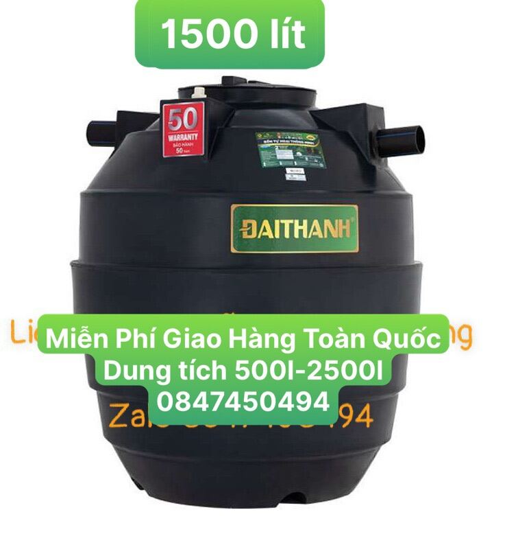 (Còn Hàng) Bể phốt tự hoại 1500 lít Đại Thành Giao Miễn Phí Toàn Quốc( Tân Á Đại Thành)