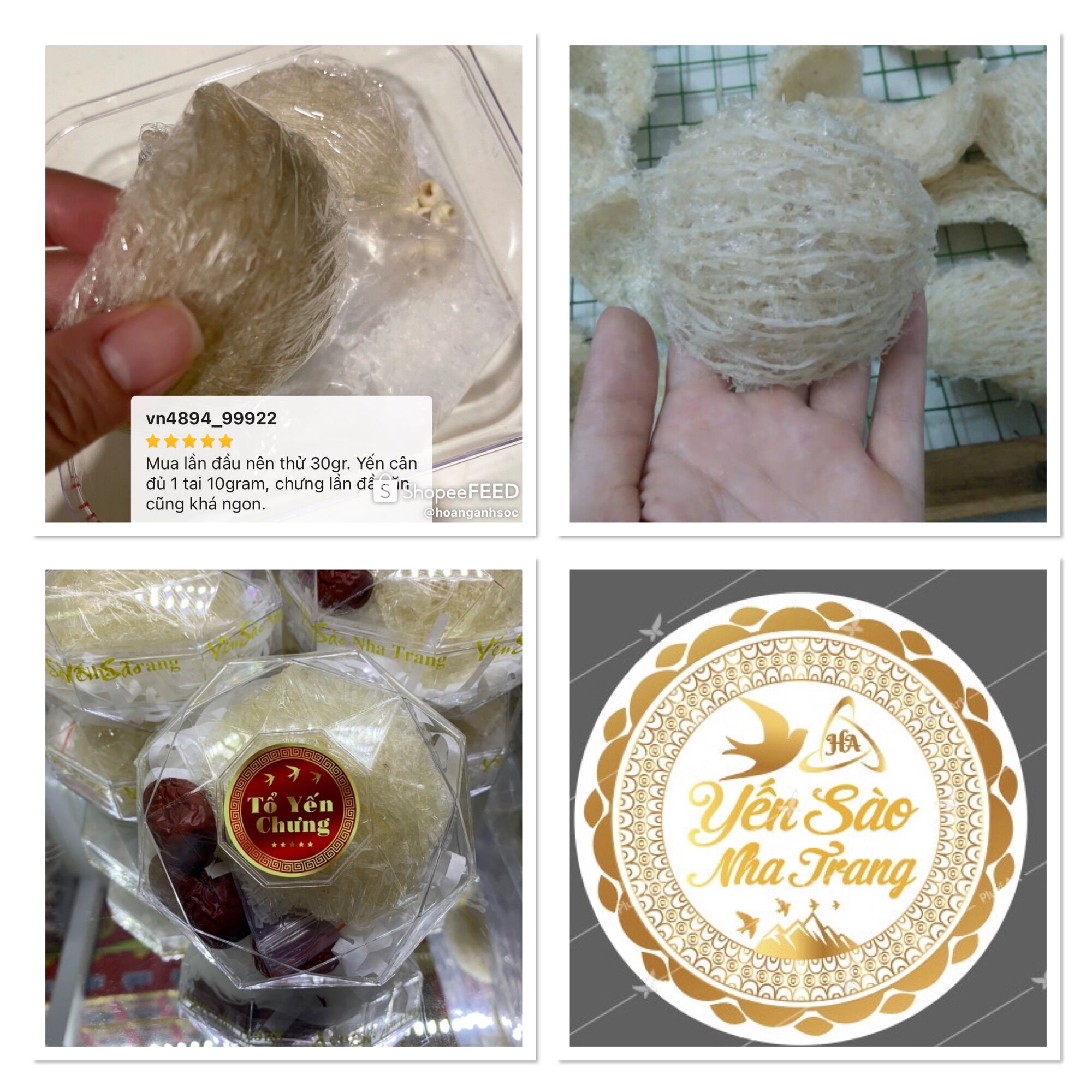 [giá dùng thử]Hộp 10g tổ yến tinh chế+nguyên liệu chưng yến. Bird’s nest