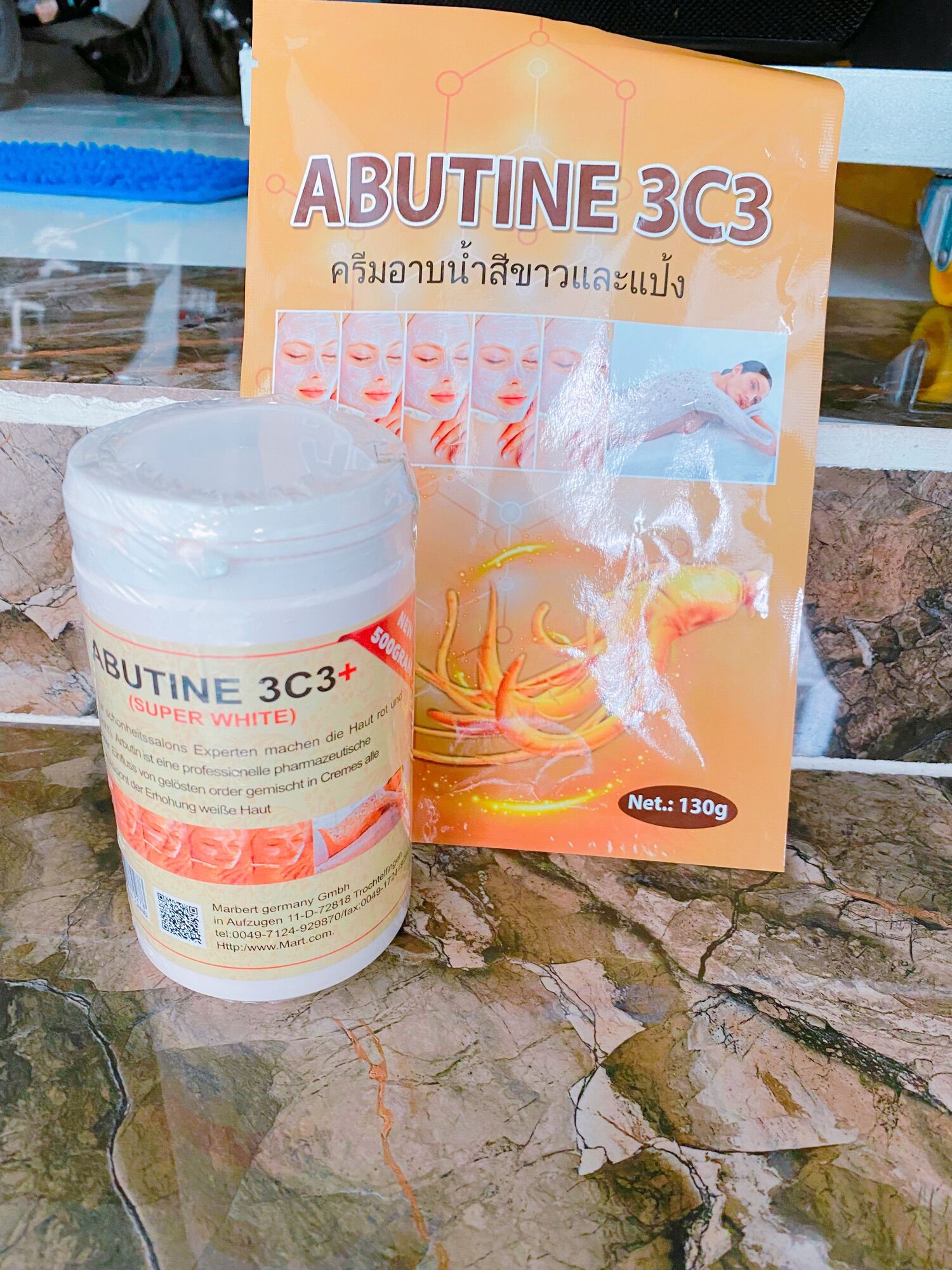 Lẻ 1 set tắm trắng abutine 3c3