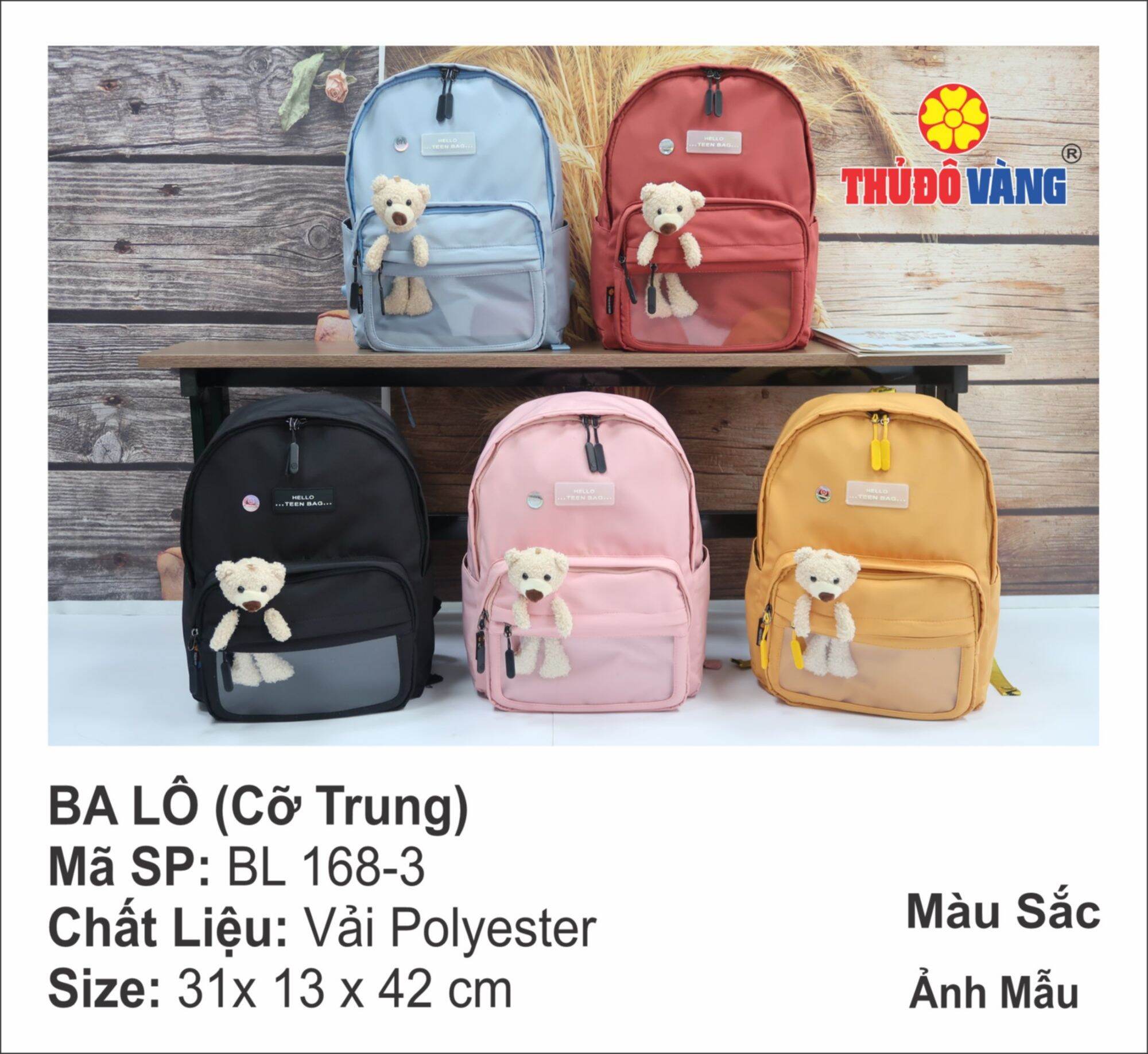 Balo thời trang Thủ Đô Vàng --- Mã SP : BL 168