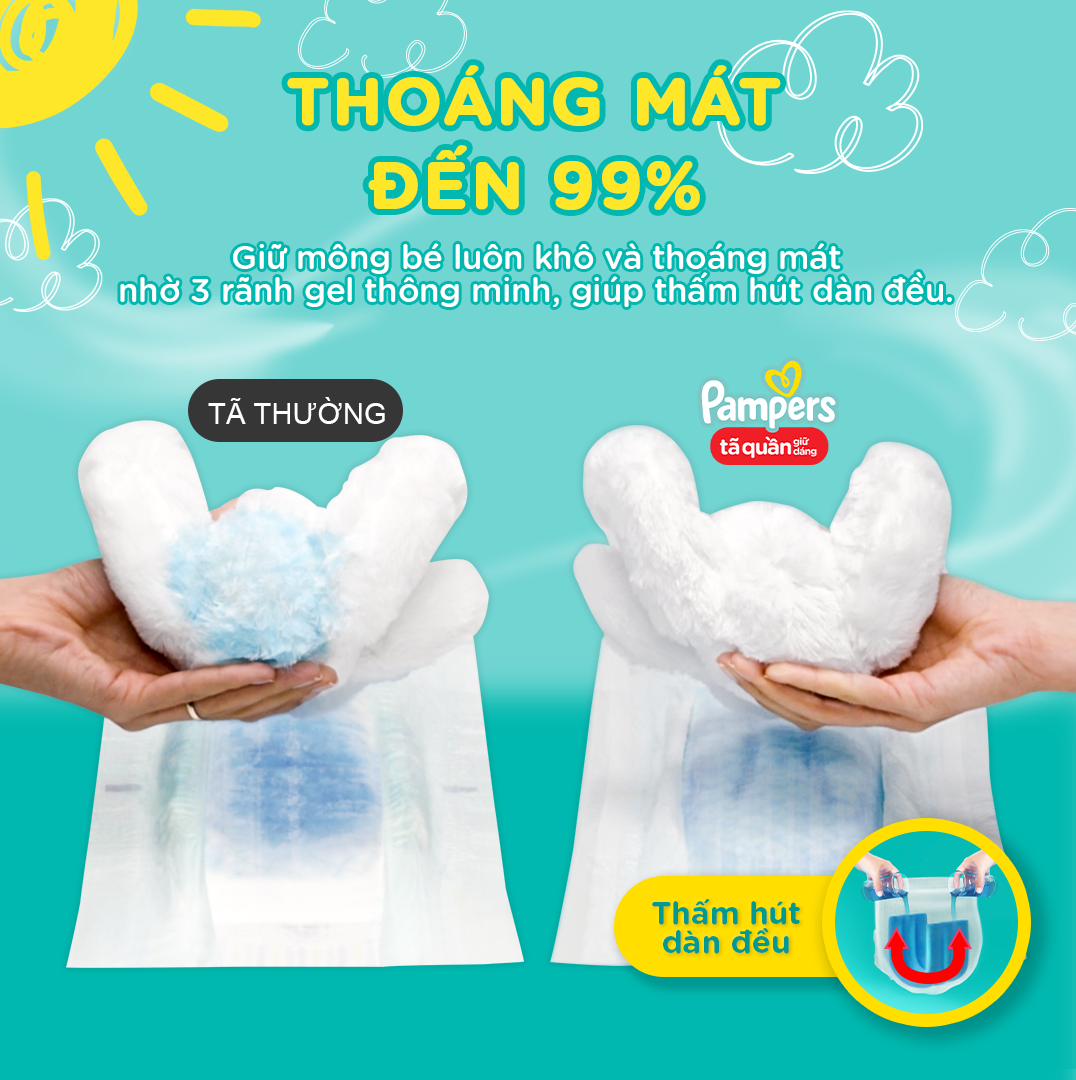 Thùng Tối Ưu Phí Vận Chuyển 3 Gói Tã Quần PAMPERS Giữ Dáng Size L (108 miếng 9-14kg) Chống Xệ