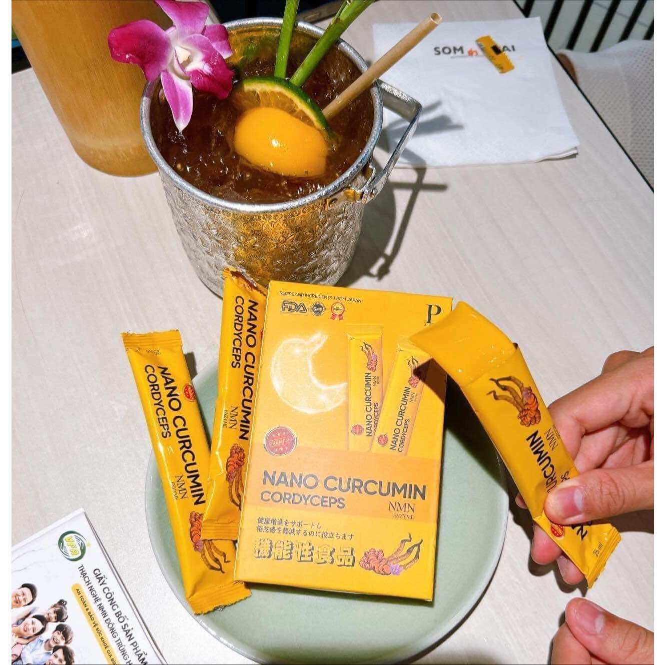 Thạch Nghệ Đông Trùng vị chuối Saffron Nano Curcumin