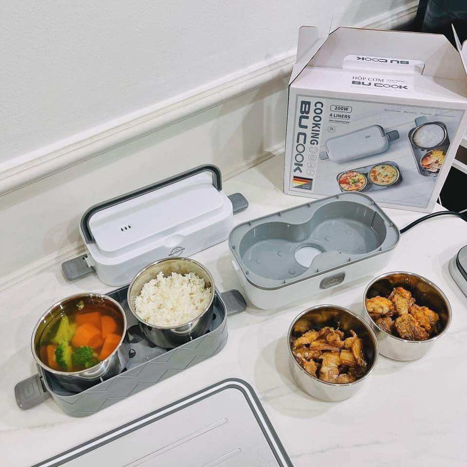 Hộp cơm cắm điện 4 ngăn tiện ích