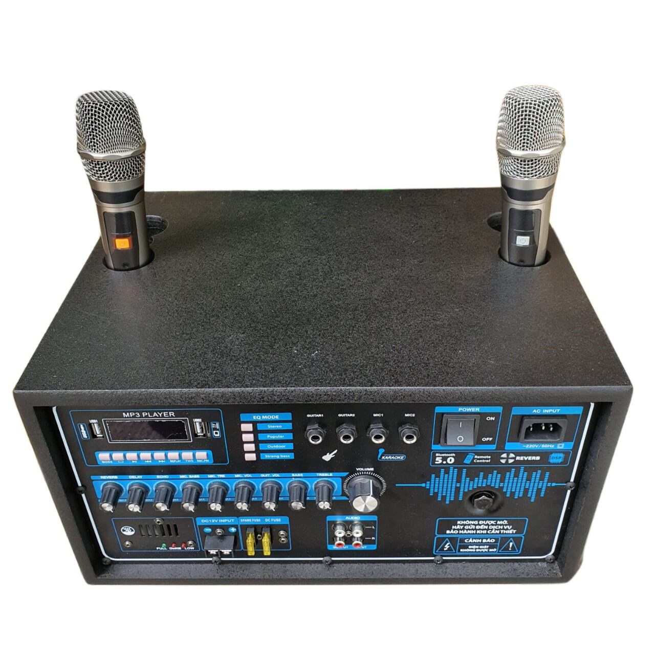 Vỏ amly+Mạch Reverb+ micro Kim loại UHF