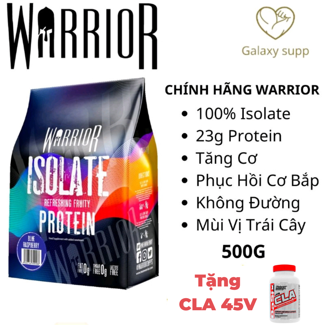 Warrior Whey Protein Isolate Tăng Cơ Tinh Khiết 500g