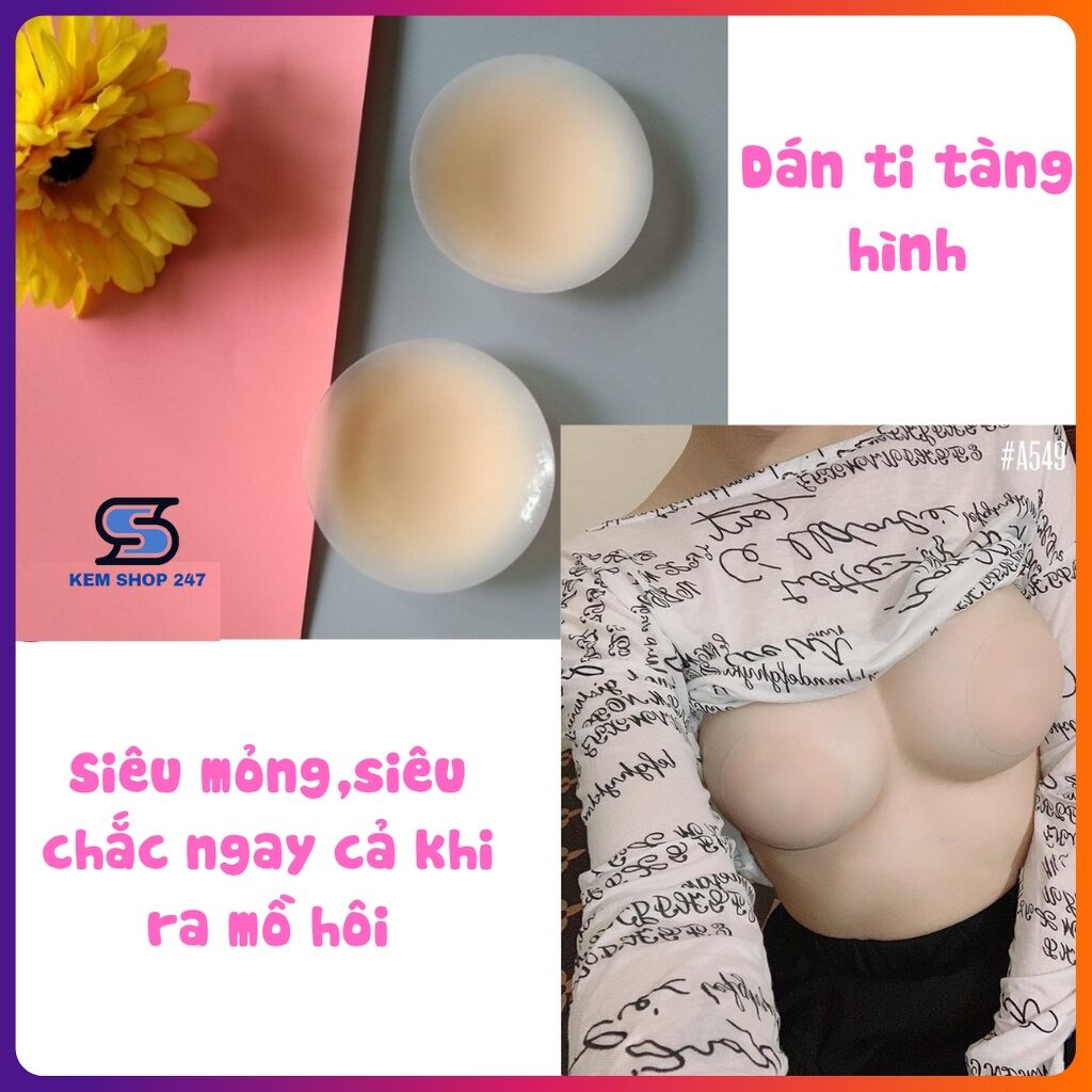 Dán ti ngực silicon tàng hình siêu mỏng,siêu dính