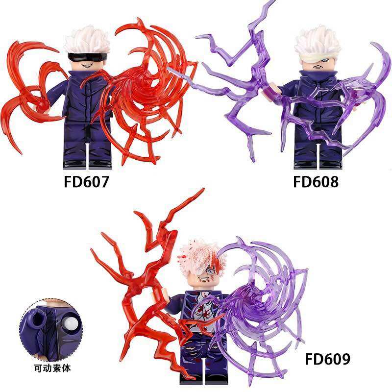 Minifigure Gojo Satoru Đồ Chơi Lắp Ráp Nhân Vậy Gojo Minifigre Jujutsu Kaisen