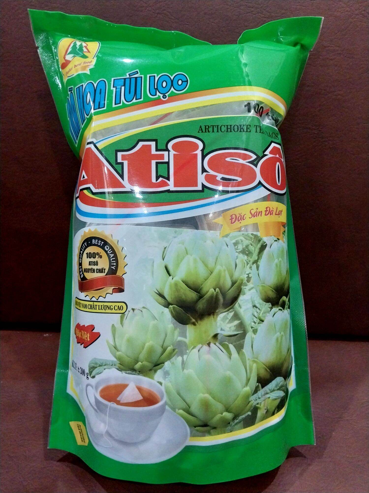 Gói 200gr(100 túi lọc) trà atiso nguyên chất Đà Lạt