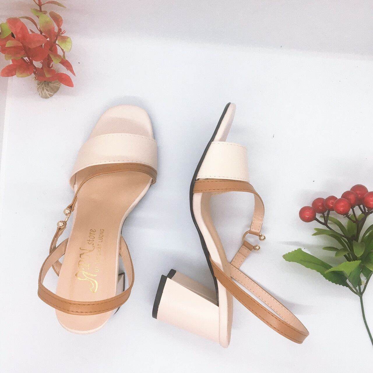[HCM][Size 37 hàng xã 75k] Giày cao gót nữ  dép guốc cao gót