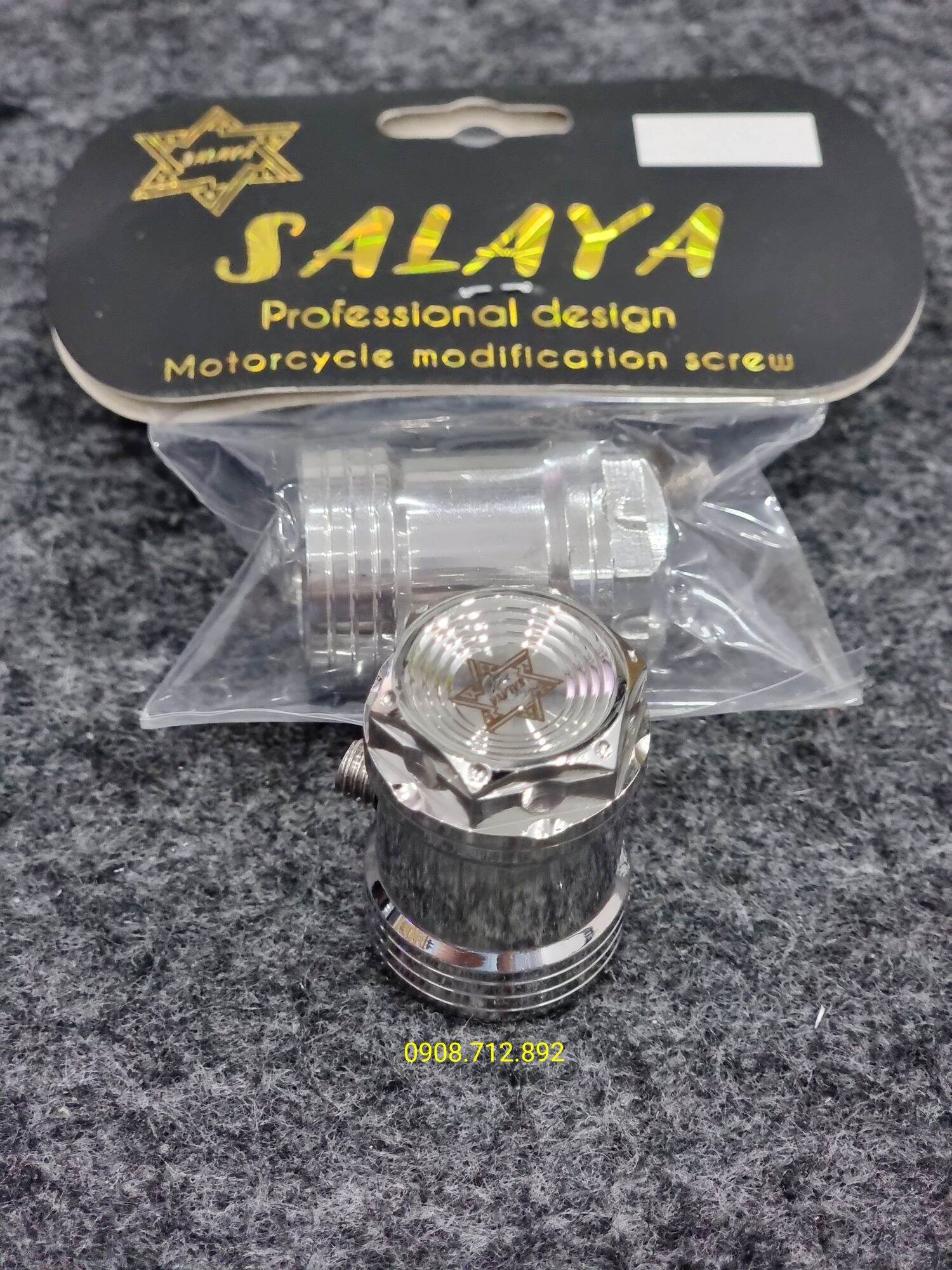 Chụp dò đạp salaya s08 chính hãng inox 304 gắn các loại xe