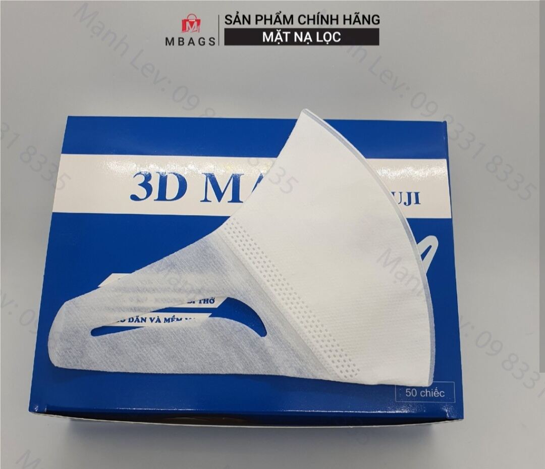 Hộp 50 cái khẩu trang 3D MASK kháng khuẩn cao cấp