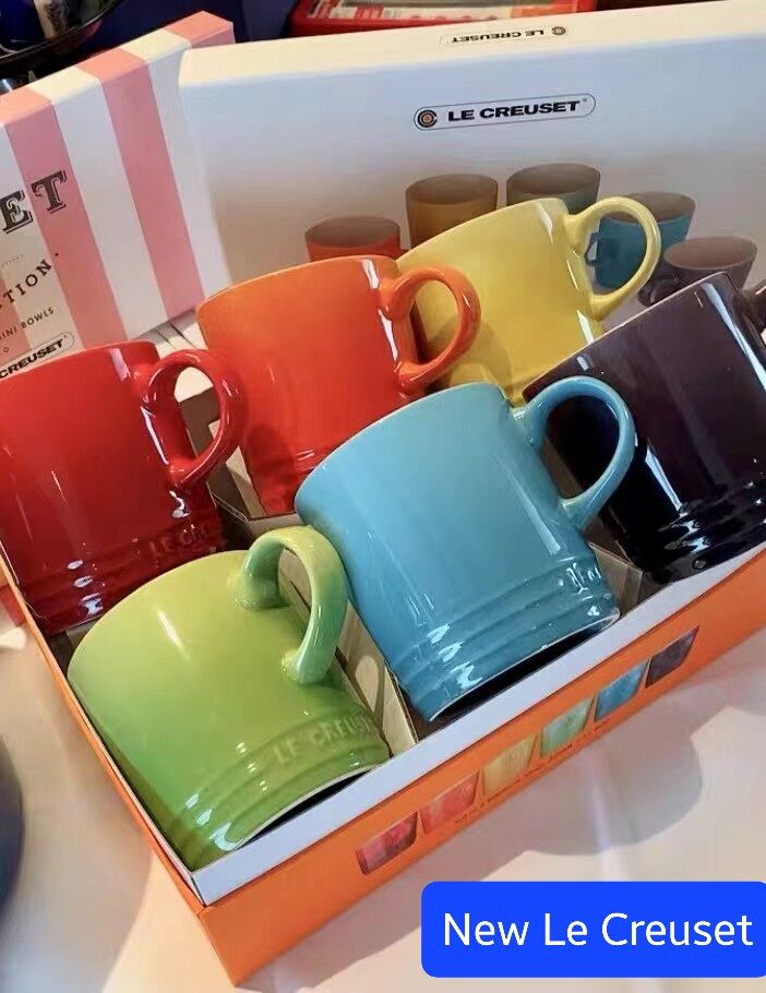 Bộ 6 tách Le Creuset gốm sứ màu cầu vòng 400ml rainbow series ceramic 6-color cup mug set