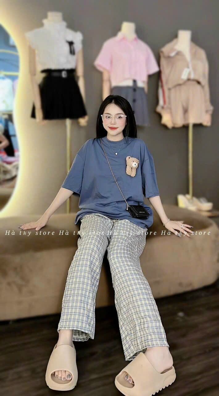 Set bộ gấu dễ thương quần len tăm lạnh