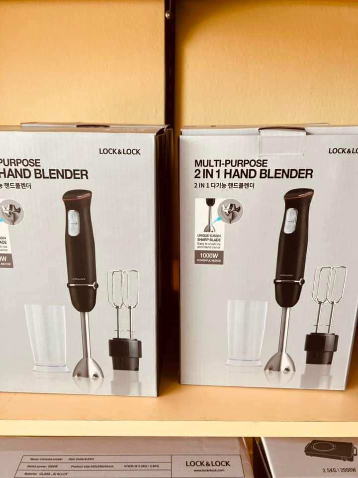 MÁY XAY CẦM TAY KIÊM ĐÁNH TRỨNG LOCK&LOCK 1000W EJM516