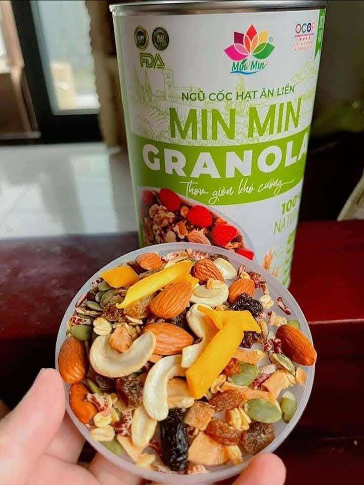 Ngũ cốc hạt ăn liền Granola Min Min (hộp 500g)
