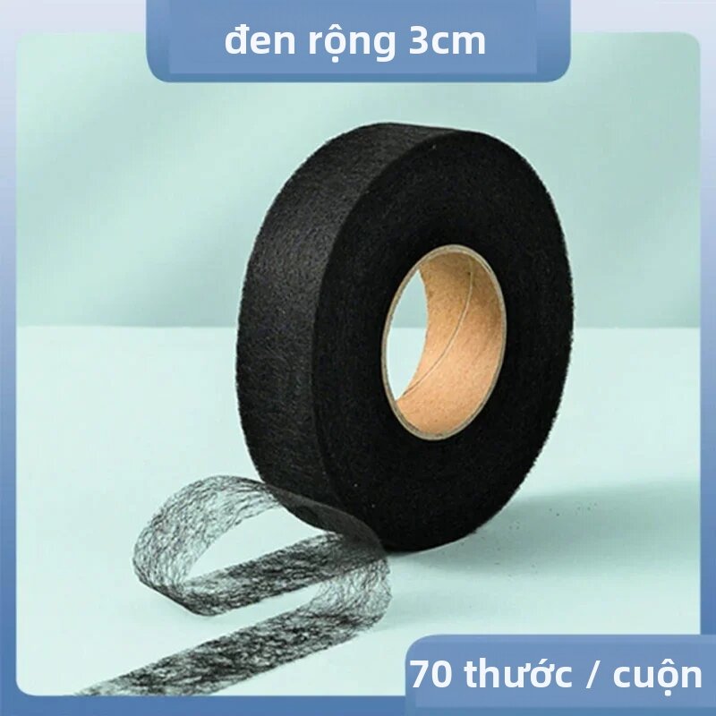 Băng Keo Dán Vải Không Dệt Hai Mặt Dán Ủi Cuộn 1/2 Dùng Để Sửa Ngắn Mép Sửa Quần Áo Mũ May Vá Thủ Công