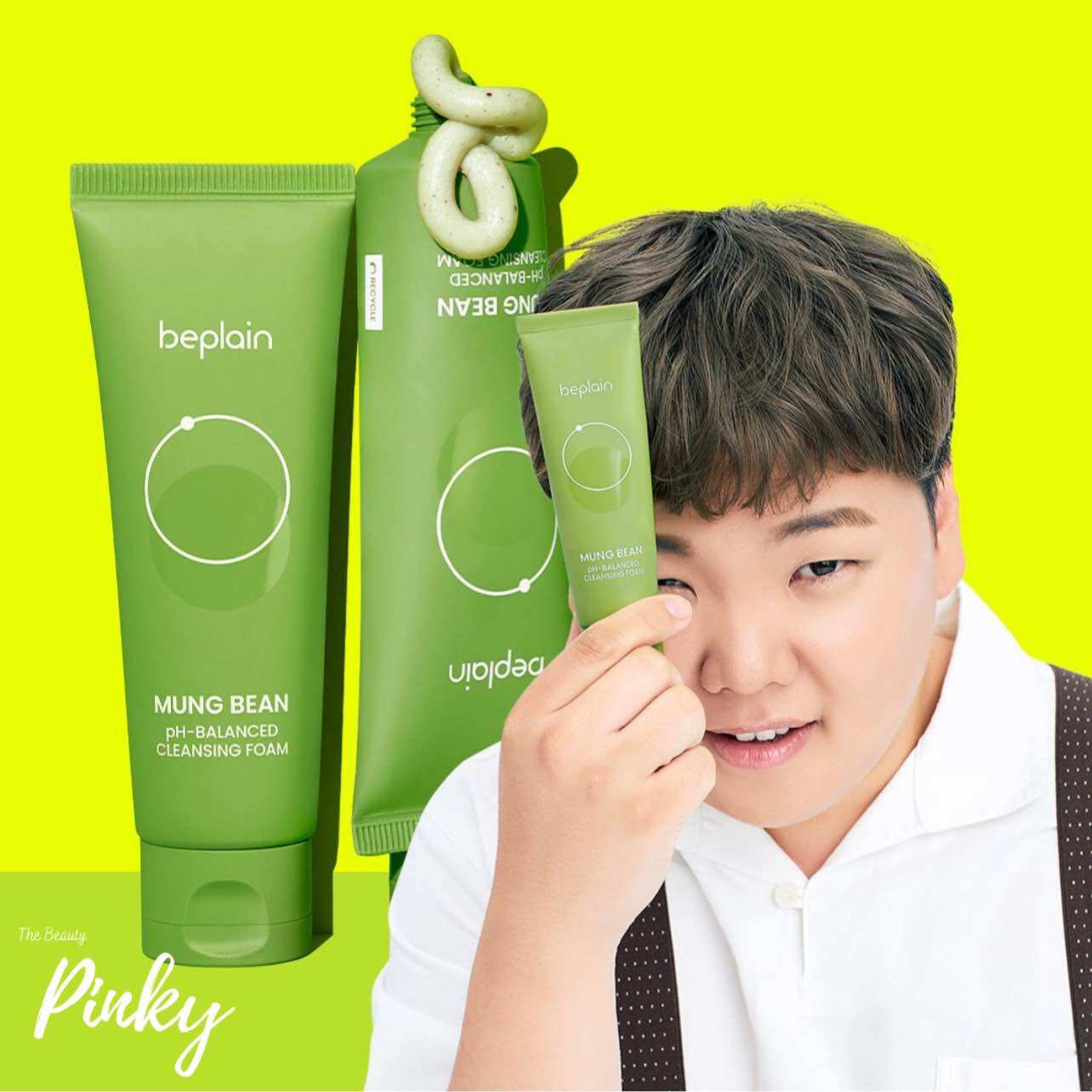 [Chính hãng] Sữa rửa mặt BEPLAIN Mung Bean pH+ Cleansing Foam 80ml