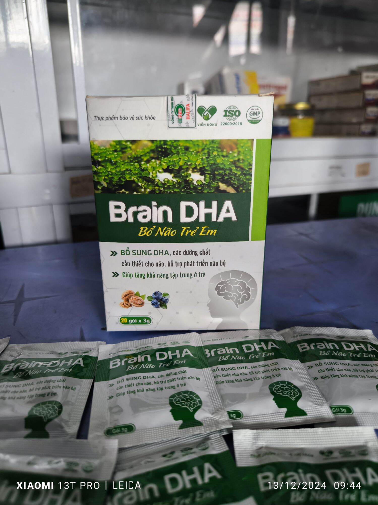 Cốm bổ não trẻ em Brain DHA H20goi