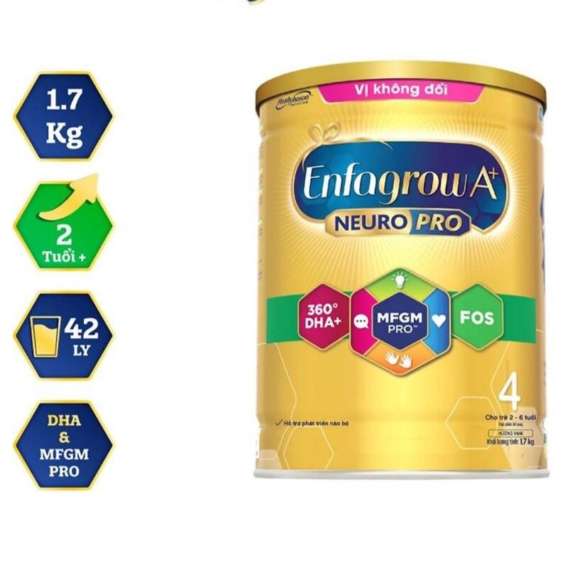 [Date 12/2023] Sữa bột Enfagrow 4 lon 1,7kg Vị k đổi