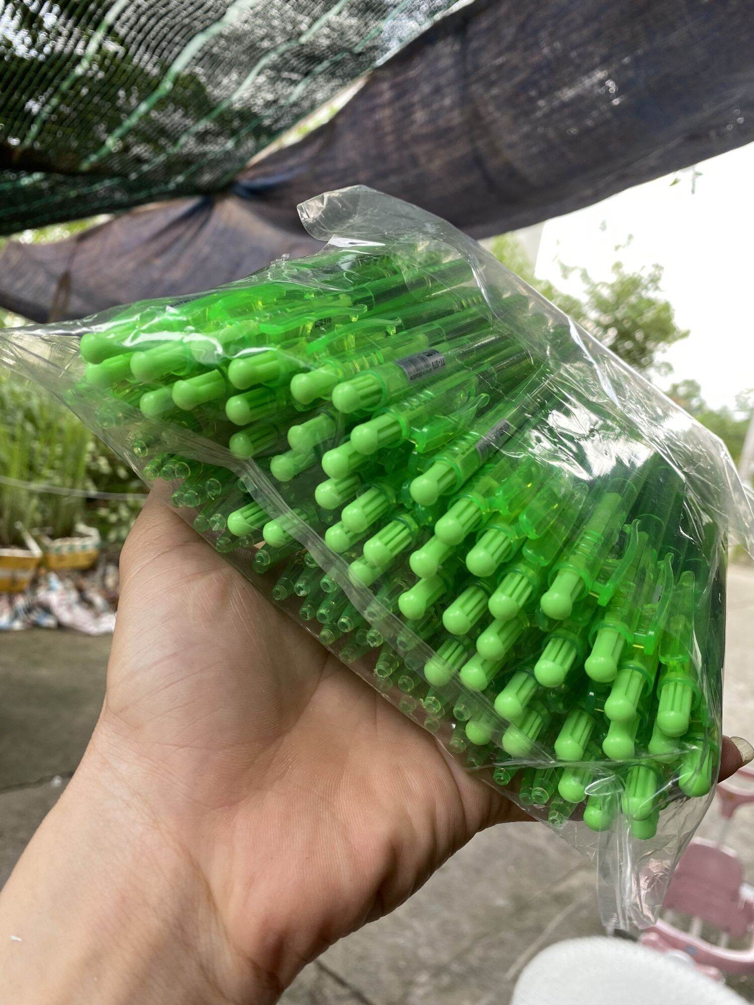 Bút Bi Bịch 100 Cây Xanh Lá Mẫu Mới