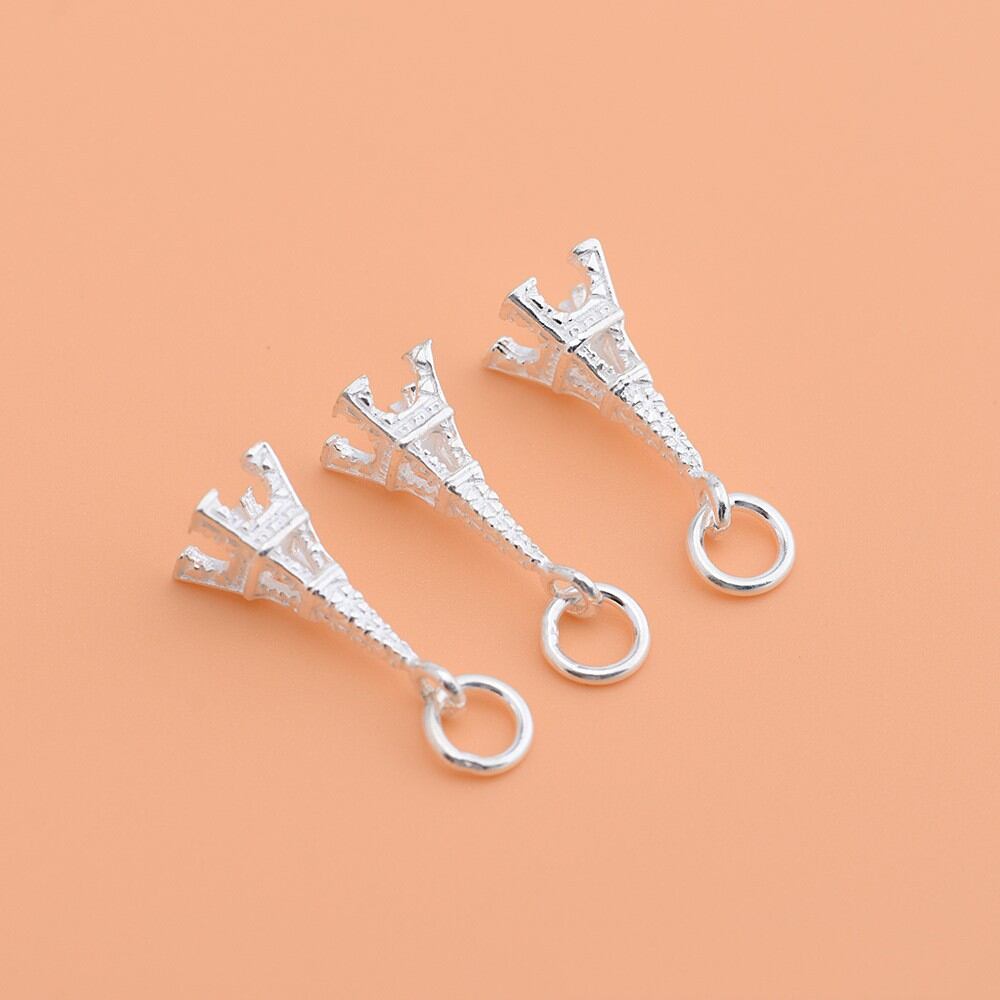Charm tháp Eiffel bạc 925 vĩnh viễn bảo hành