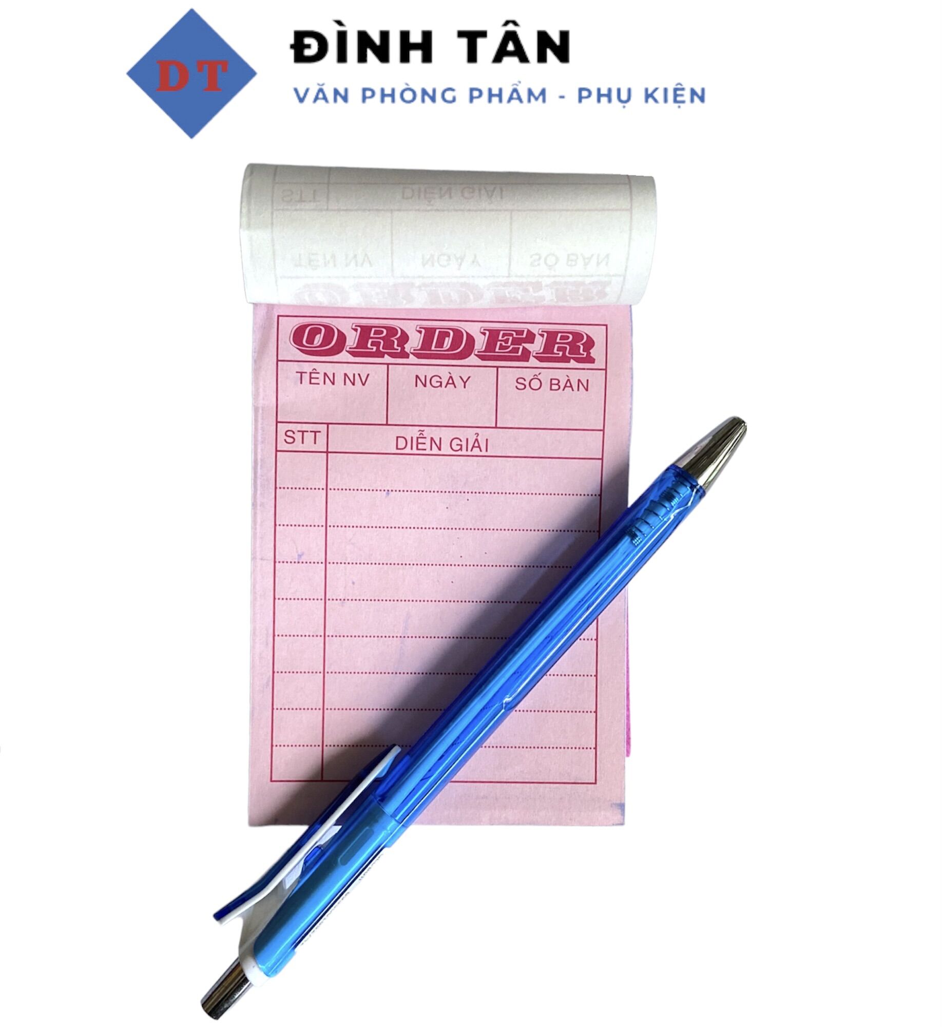 Combo 10 Cùi Xé Order 2 Liên Có Chữ KT 7x10cm
