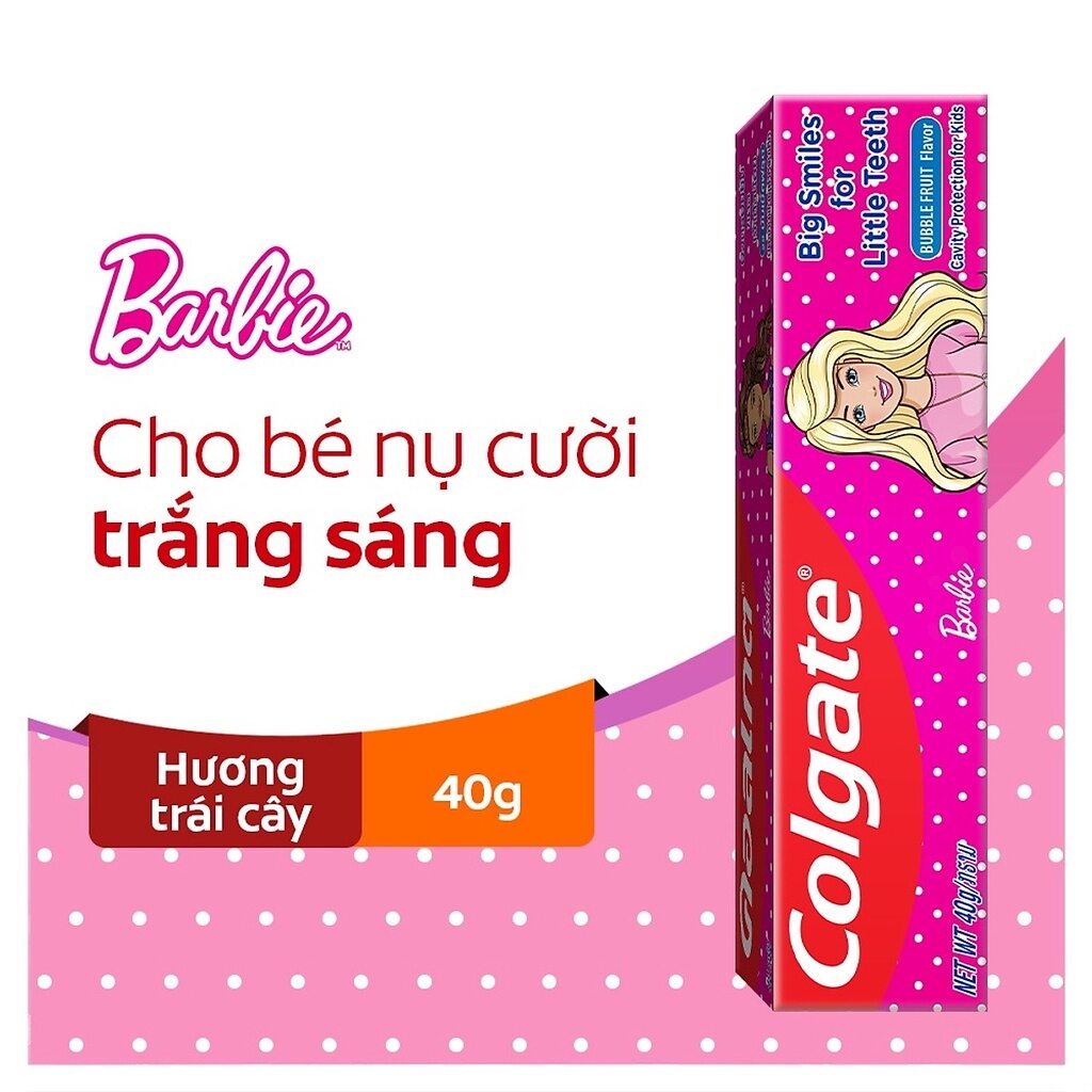 Bàn chải/ Kem đánh răng Colgate Barbie cho bé 5-9Y