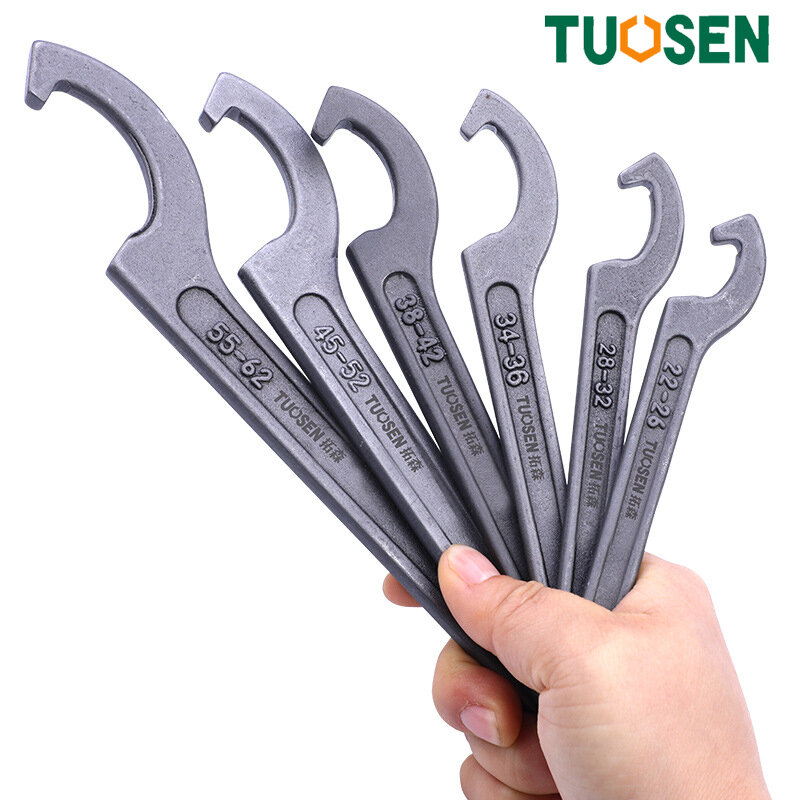 Cờ lê móc TUOSEN, Cờ lê lưỡi liềm TUOSEN chất liệu Thép Carbon, đủ size từ 22-26mm, 28-32mm, 34-36mm, 38-42mm, 45-52mm, 55-62mm, 68-72mm, 78-85mm, 90-95mm, 100-110mm, 115-130mm, 135-145mm
