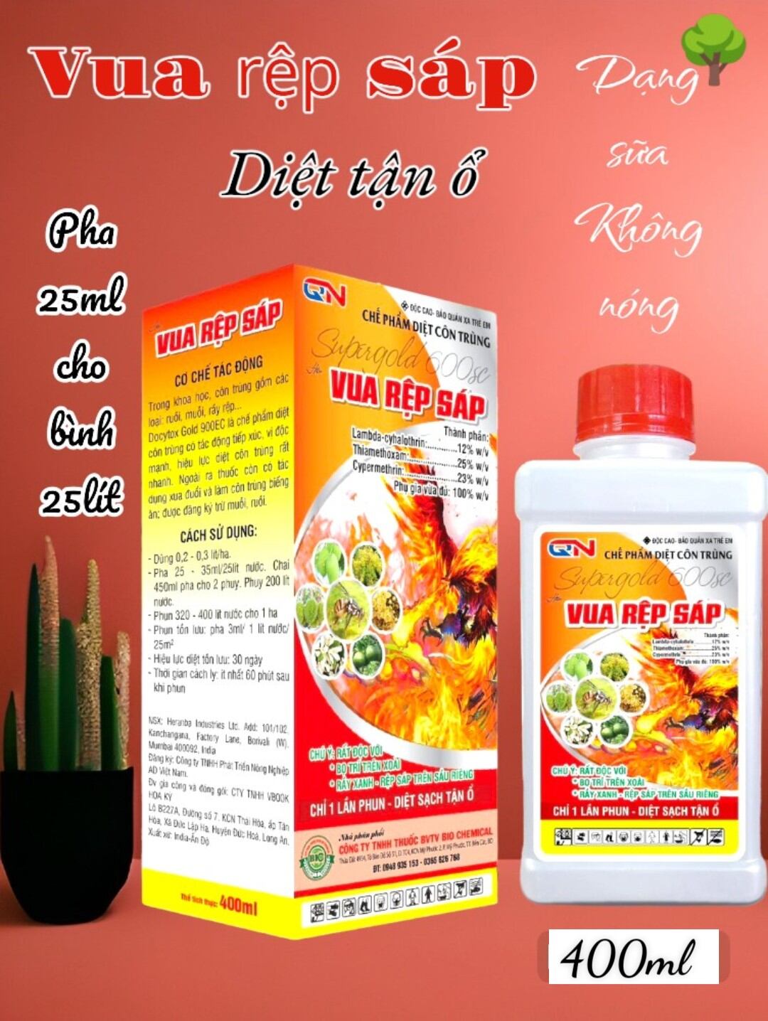 Chế phẩm Vua rệp sáp dạng sữa 2 phuy