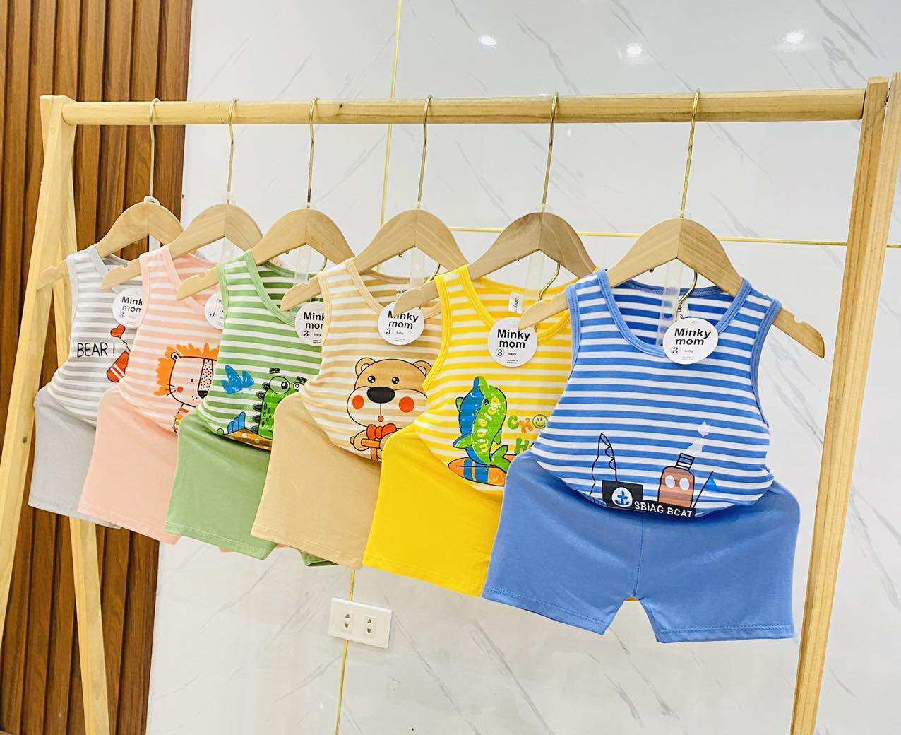 [Tặng lồng đèn trung thu với đơn 150k] {SALE chọn màu} Bo Thun lạnh minkymom in hình trái cây, nước ngọt, hình con vật vải đẹp