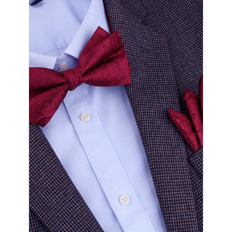 BAOYAO | Burgundy Men's Tie Set Giá 599,000 Đồng*Miễn phí vận chuyển