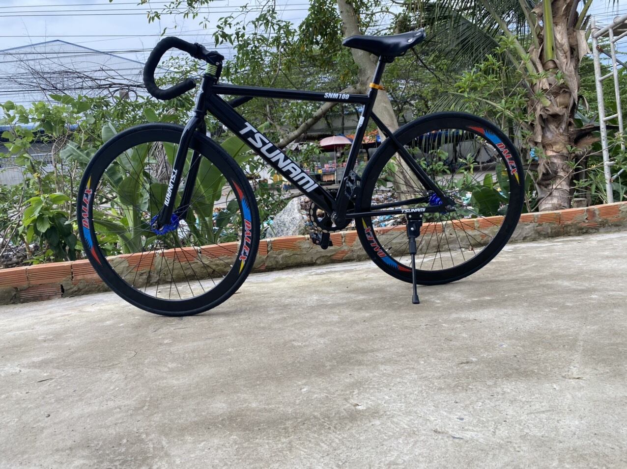 Xe Đạp Thể Thao fixed Gear full đen