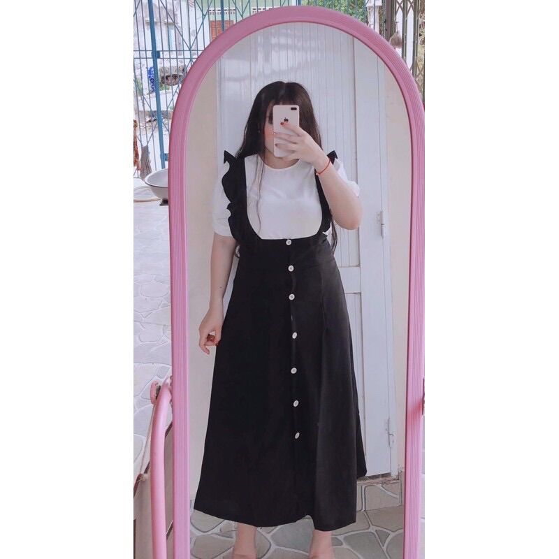(SHOP TÁO ĐỎ BIGSIZE 50kg đến 90kg) set yếm viền bèo bản to
