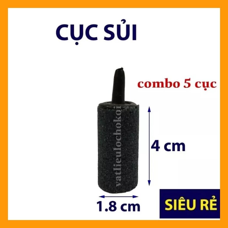 Cục sủi oxy hình trụ dài 4cm