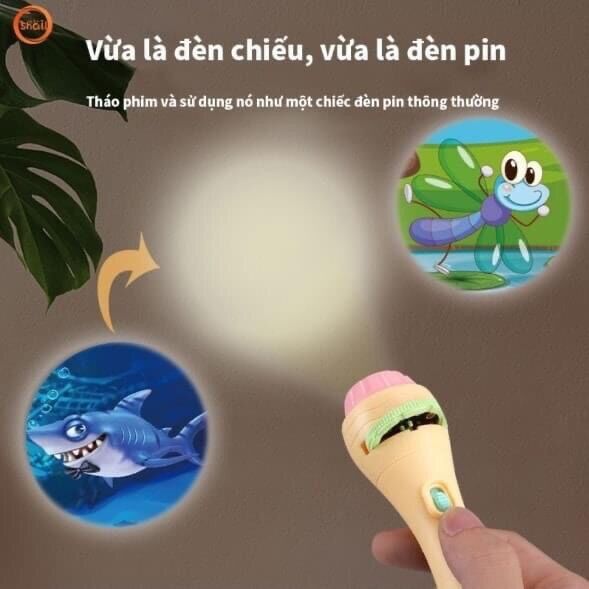 Đèn pin chiếu hình cho bé(80 hình)