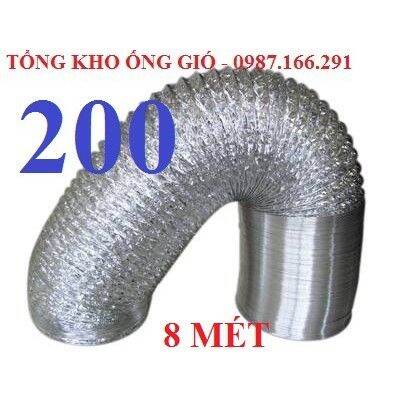 Ống sun bạc hút mùi phi 200mm dài 8m