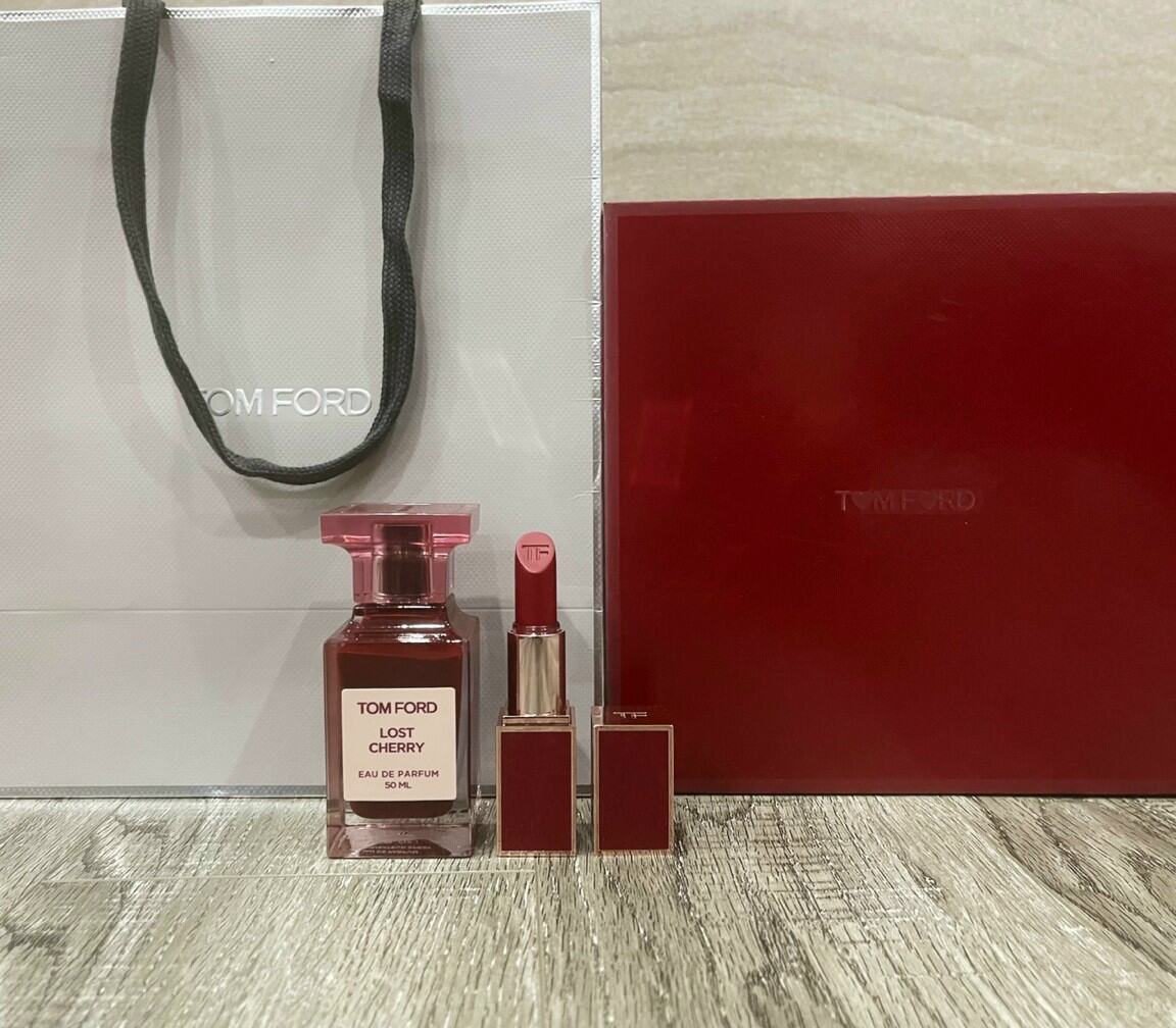 Set Son Và Nước Hoa Tom Ford Lost Cherry edp 50ml 