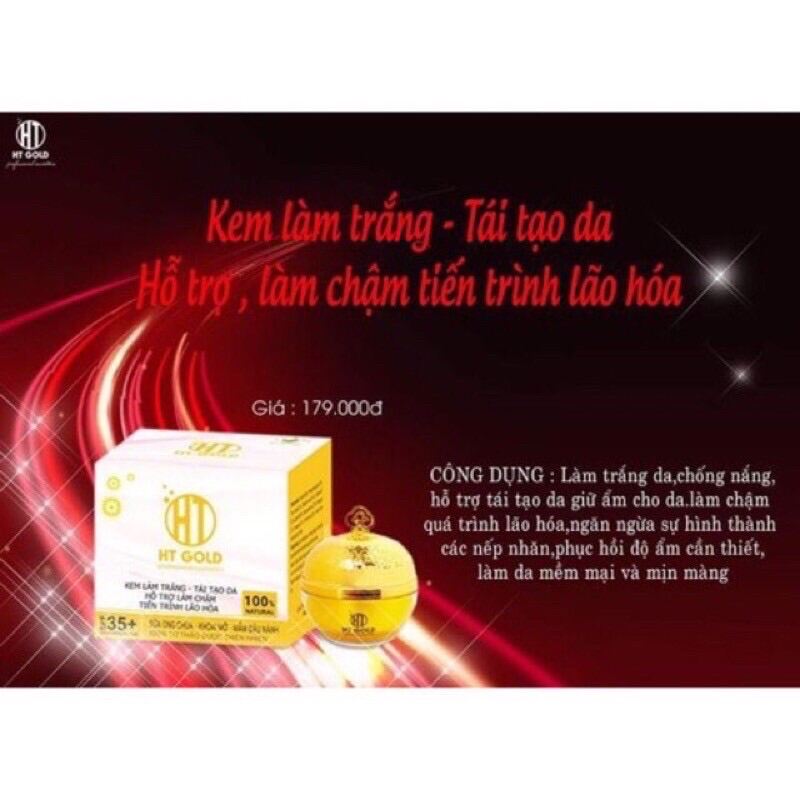 [Hcm]Kem Làm Trắng Tái Tạo Da Mặt Ht Gold 15G