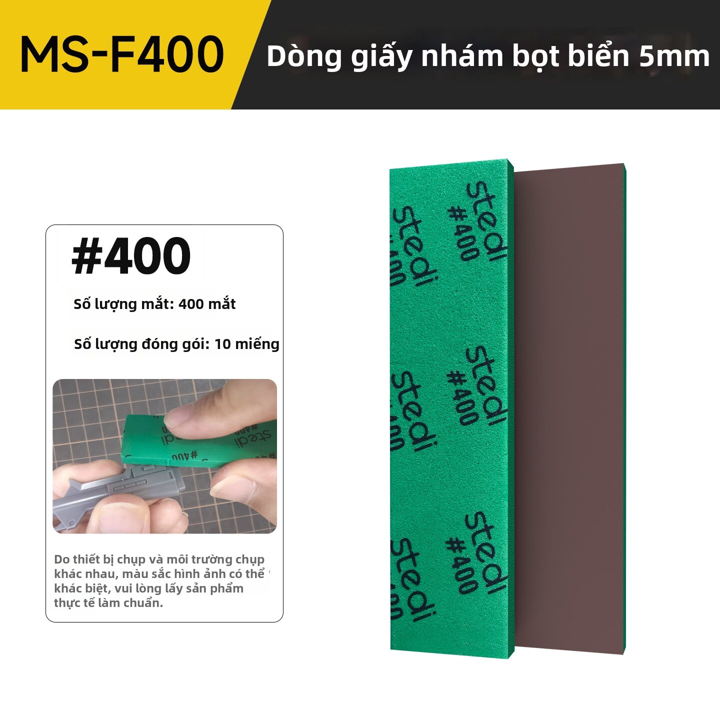 Giấy Nhám Bọt Biển Dày 5mm Có Thể Rửa Được cho Mô Hình Gundam