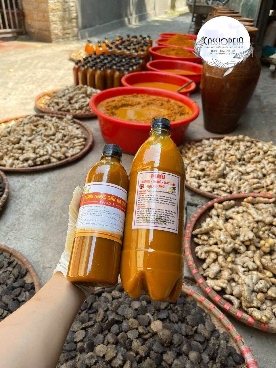 Cốt nghệ gấc hạ thổ thoa mặt